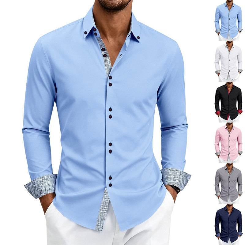 Herren Langarmhemd mit Revers