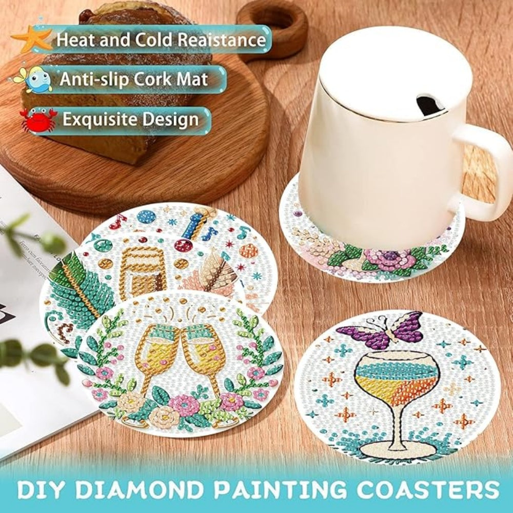 DIY-Diamantbild-Untersetzer mit Halterung
