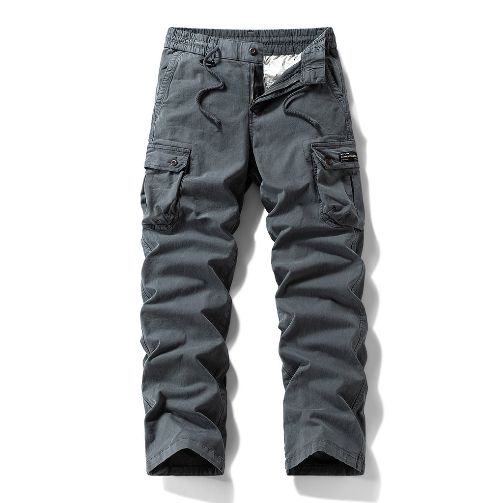 Outdoor Loose Straight-Leg Multi-Pocket Freizeithose