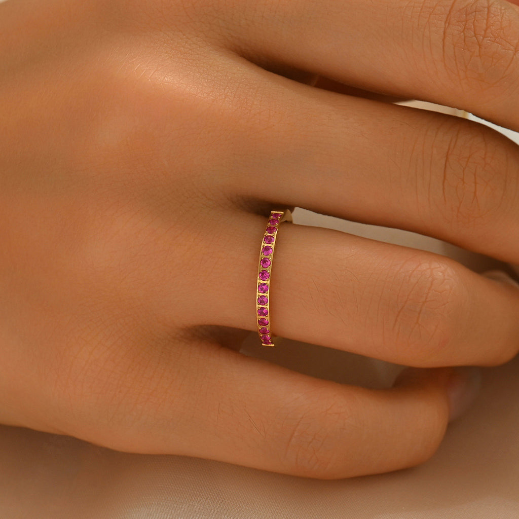 Ring mit Zirkonia-Einlagen – Bild 3 | LuxeStyle