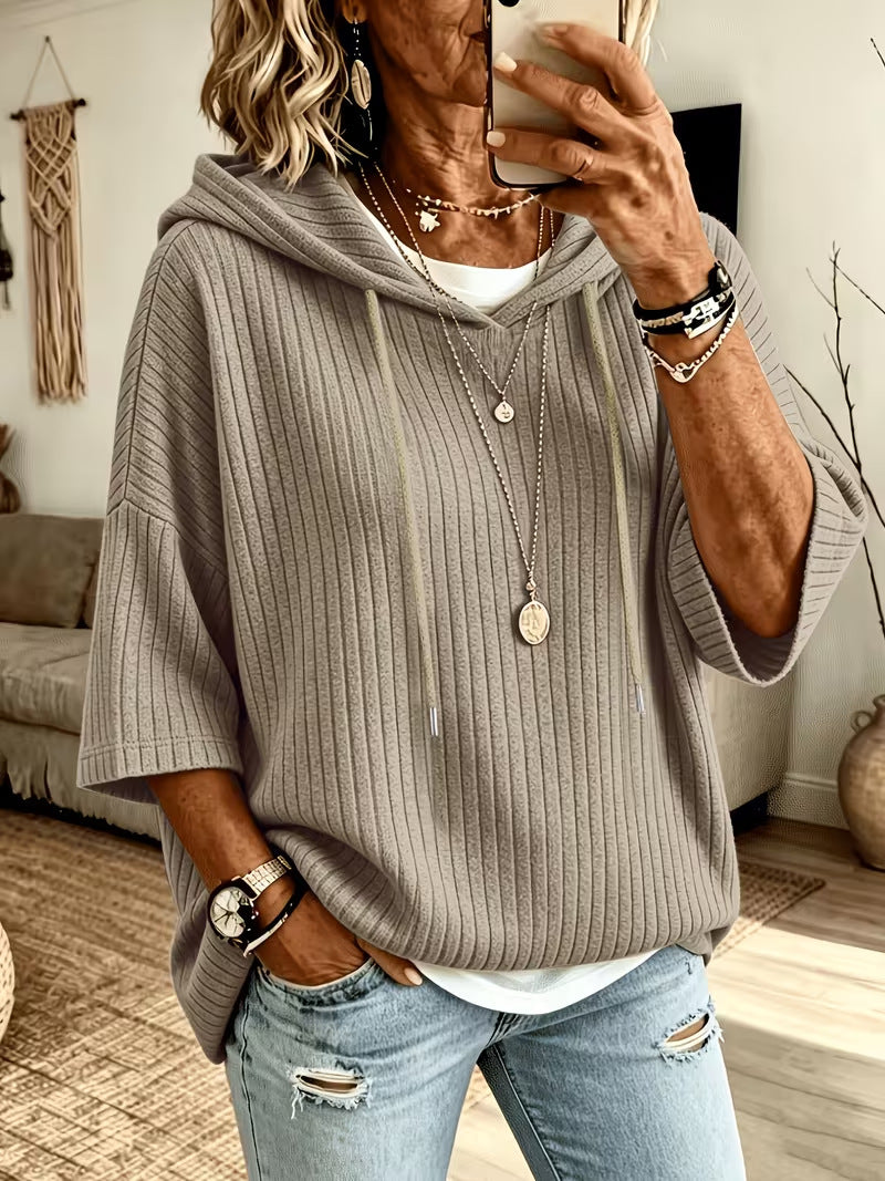 Kapuzen-Sweatshirt aus Fleece mit Kordelzug