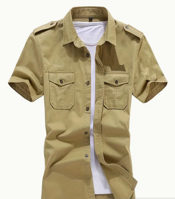 Kurzärmliges Herren-Shirt aus Baumwolle – Bild 5 | LuxeStyle