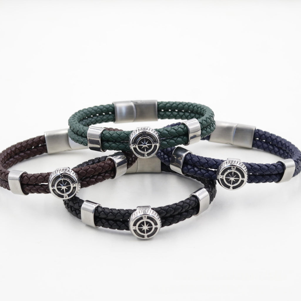 Herrenarmband aus Edelstahl, doppelt geflochten – Bild 8 | LuxeStyle