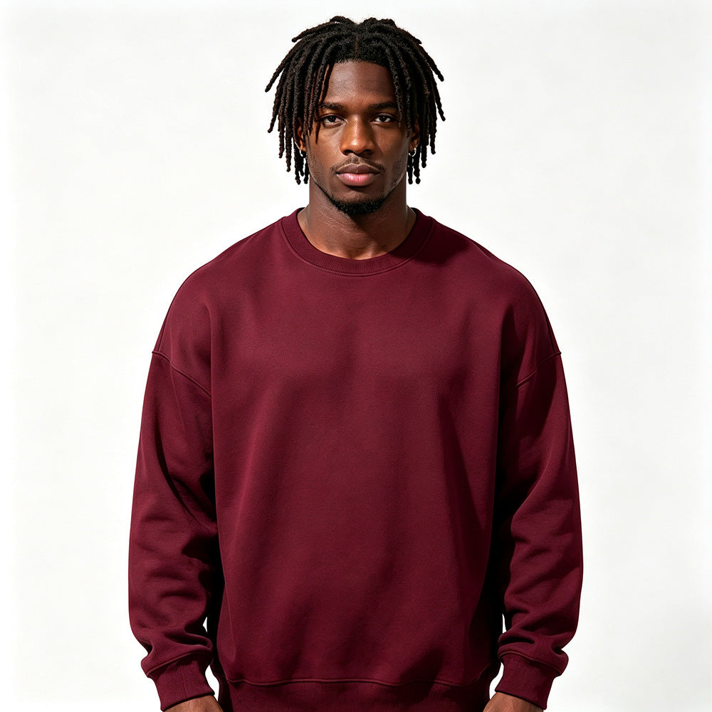 Gefüttertes extra-dickes Rundhals-Sweatshirt
