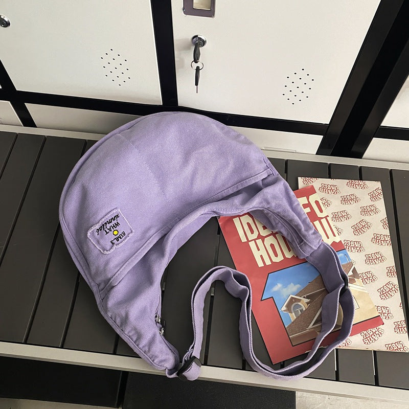 Canvas Schultertasche "All-match" mit grosser Kapazität