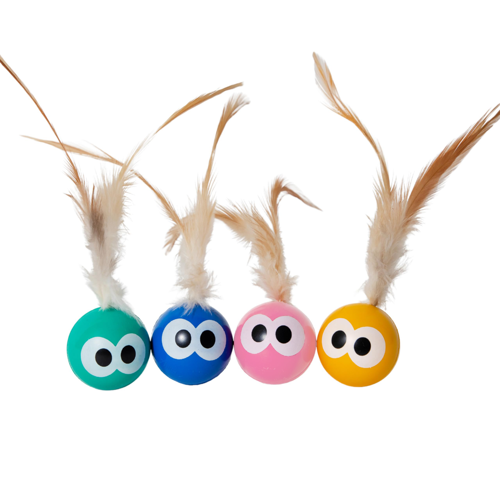 Bouncing Balls Katzenspielzeug mit Feder