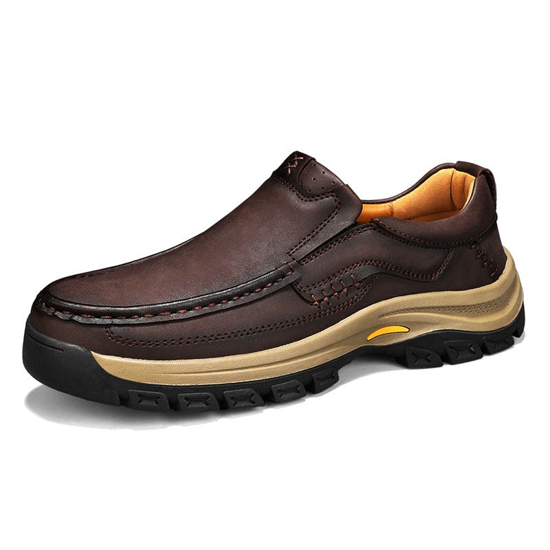 Herren Leder Outdoor-Schuhe mit dicker Sohle – Bild 7 | LuxeStyle
