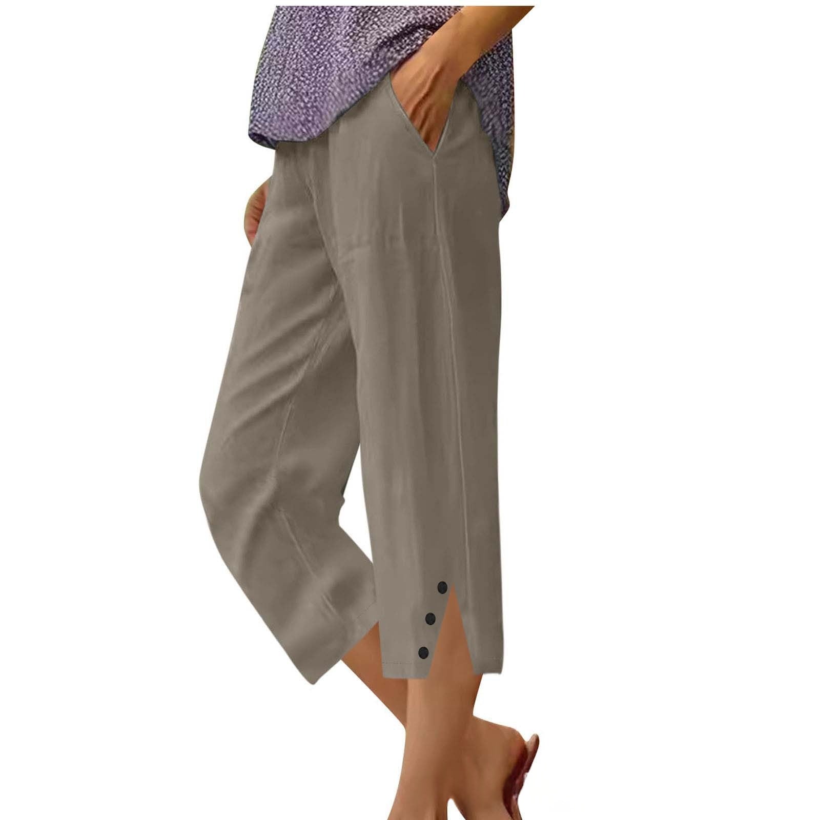 Loose Fit Stoffhose mit Taschen