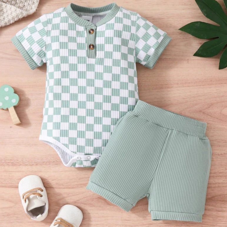 Baby-Strampler-Set mit Polo-Kragen | LuxeStyle