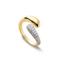 Vintage Teardrop Ring mit Vollbesatz