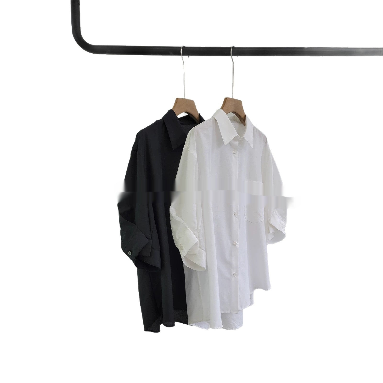 Kurzarm-Cardigan-Bluse mit kleinem Revers