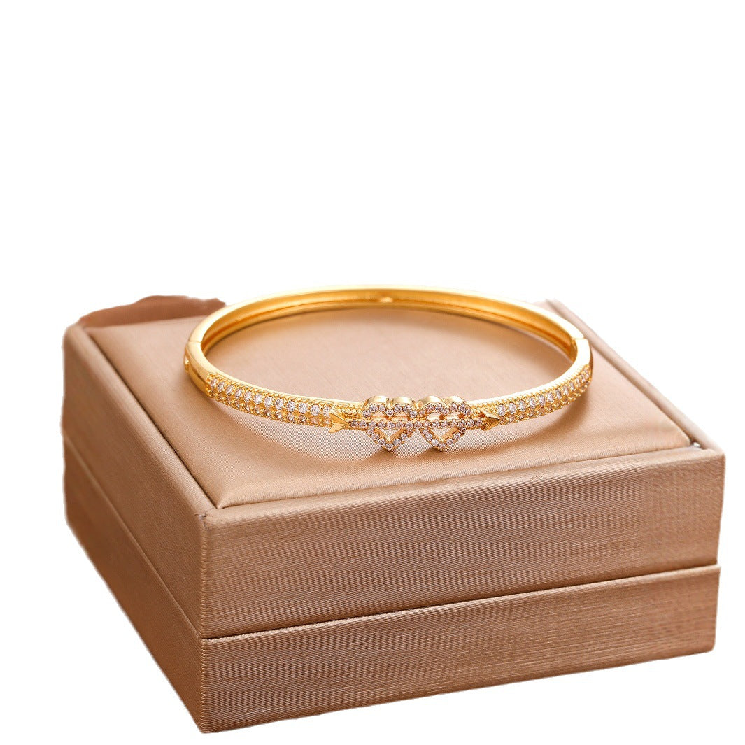 Doppelherzarmband mit Zirkonia – Bild 2 | LuxeStyle
