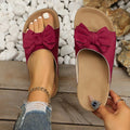 Matte Sandalen mit Schleife