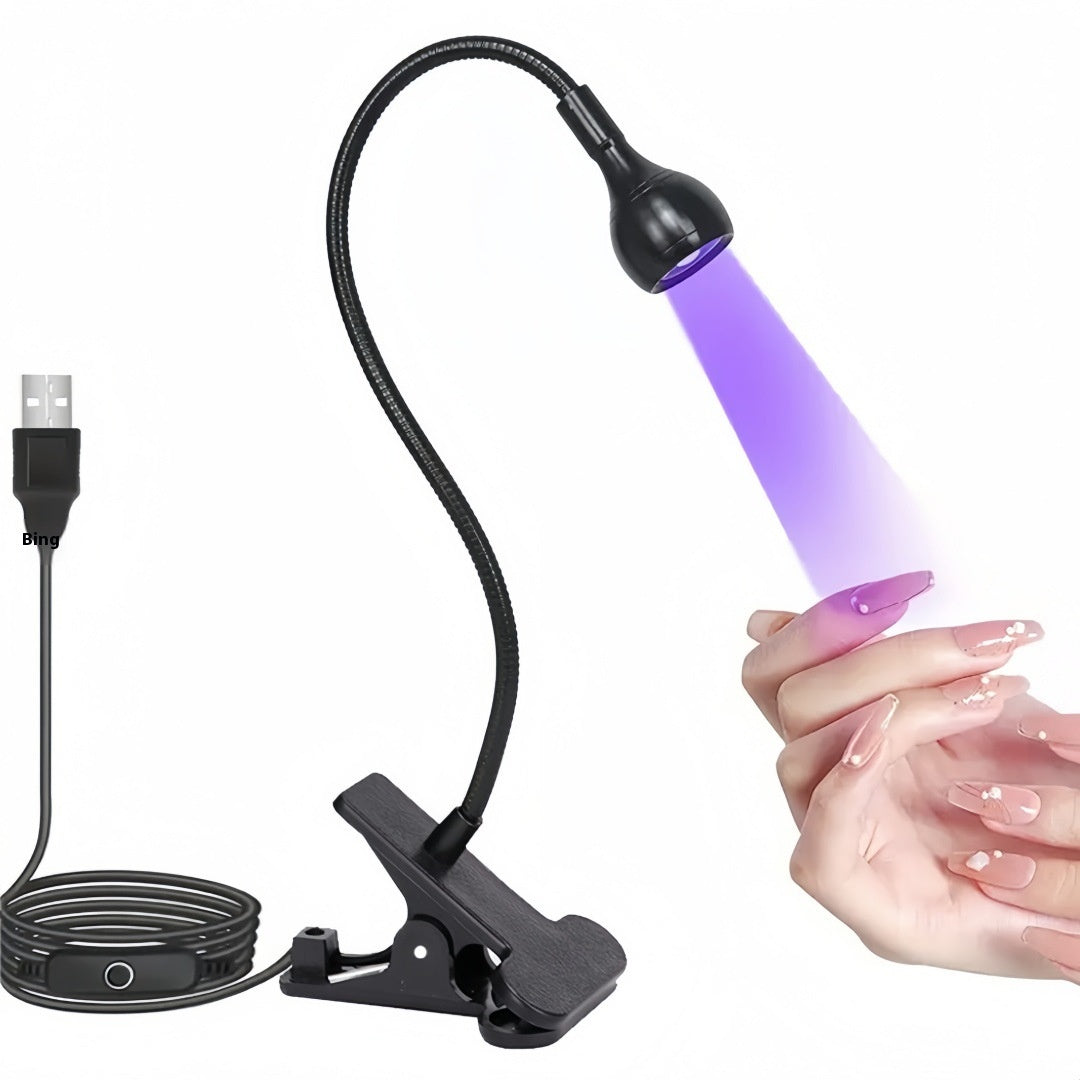 USB-Nagellampe mit Schwanenhals und Clip – Ansicht 4