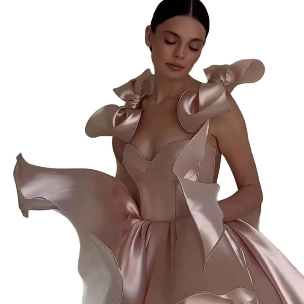 Trägerkleid mit Schleifendetail – Bild 3 | LuxeStyle