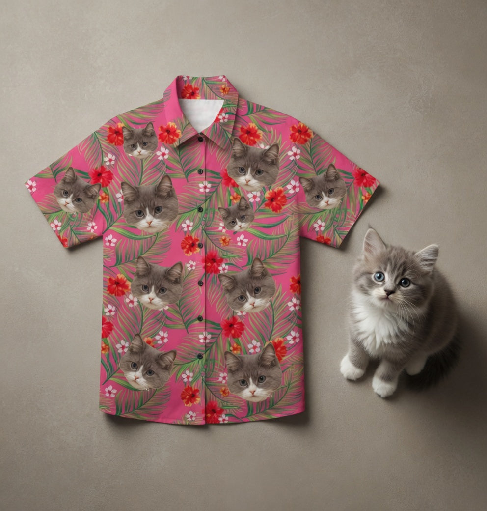 Hawaiihemd mit Hibiskus- und Palmenblatt-Print – Bild 2 | LuxeStyle