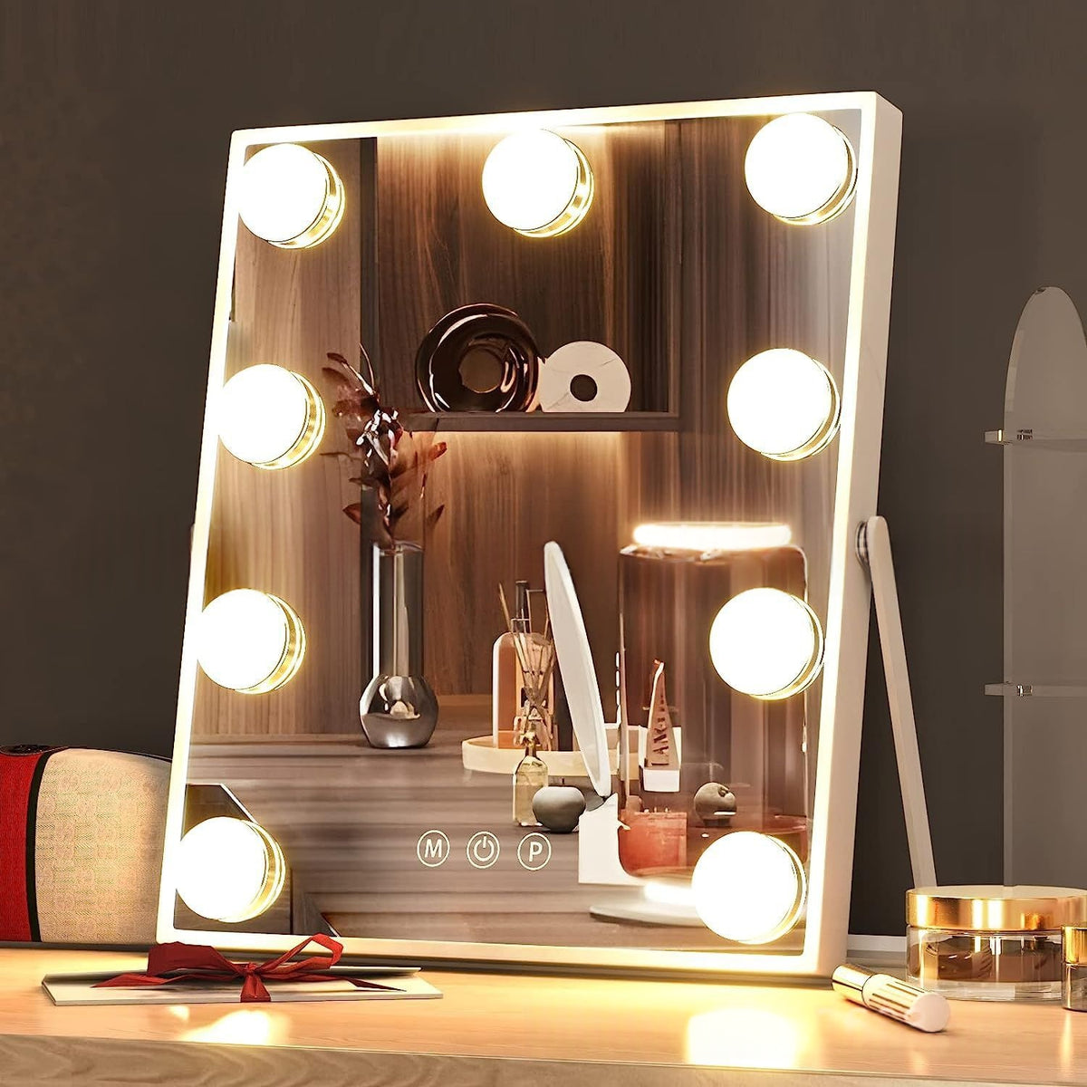 LED Schminkspiegel mit 9 Lichtern | LuxeStyle