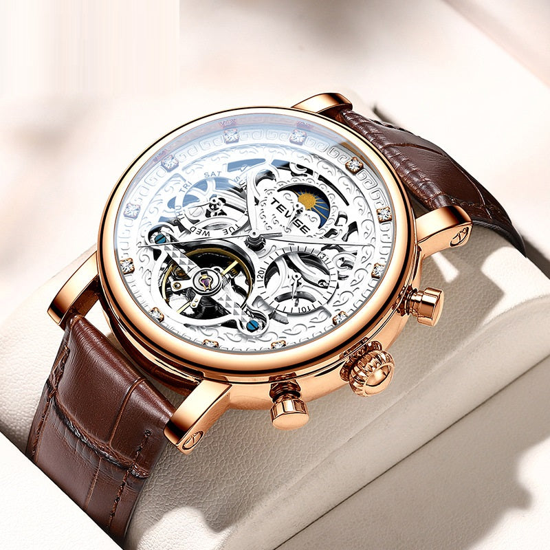 Herren Automatikuhr aus Edelstahl, wasserdicht | LuxeStyle