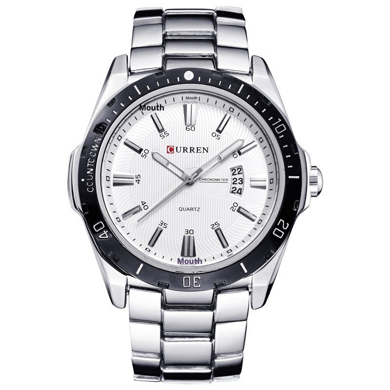 Wasserdichte Herren-Kalenderuhr im Fashion-Stil