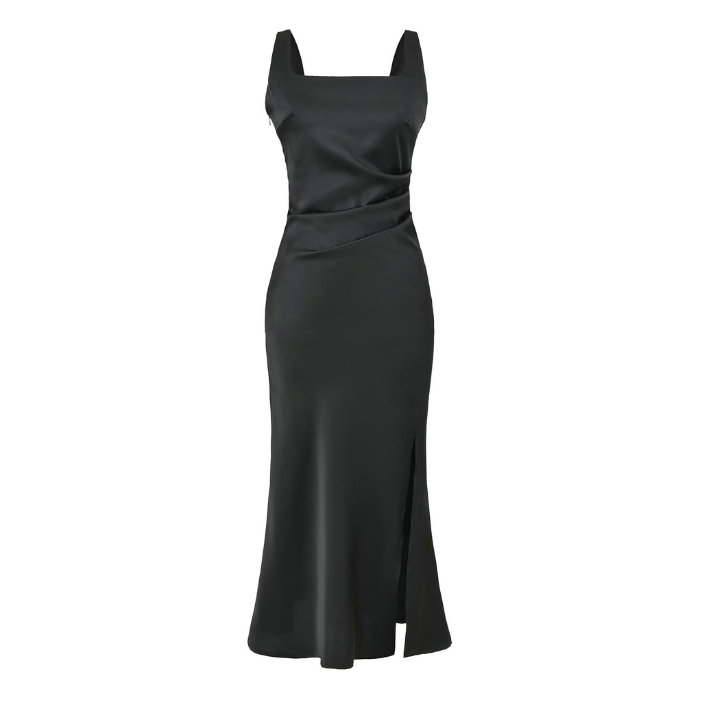 Elegantes Satin-Trägerkleid