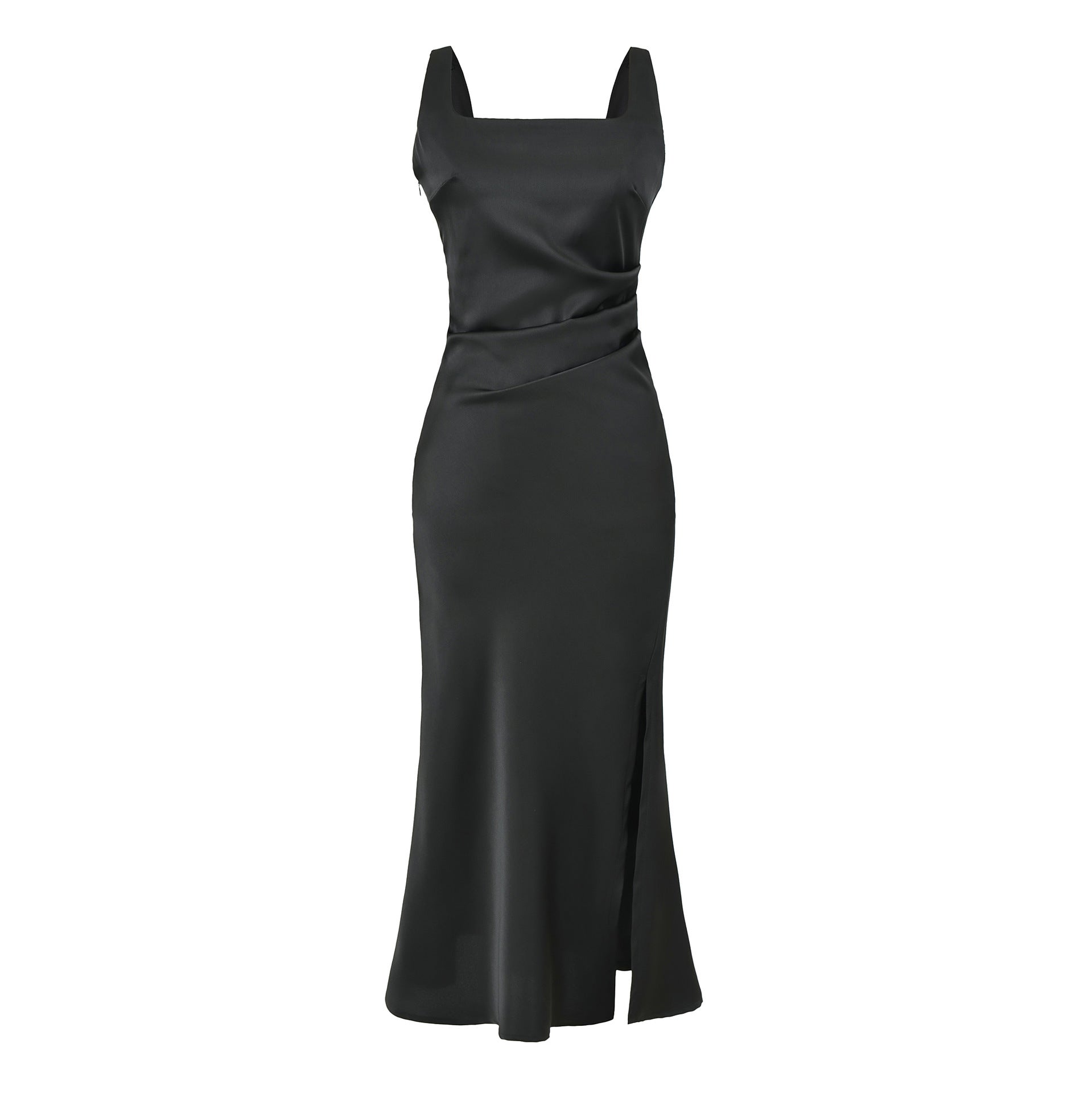 Elegantes Satin-Trägerkleid