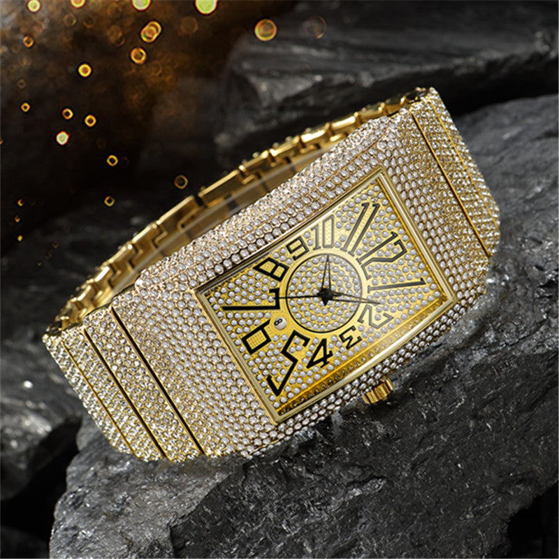 Herren-Armbanduhr mit Diamanten