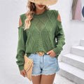 Eleganter Strickpullover mit Off-Shoulder