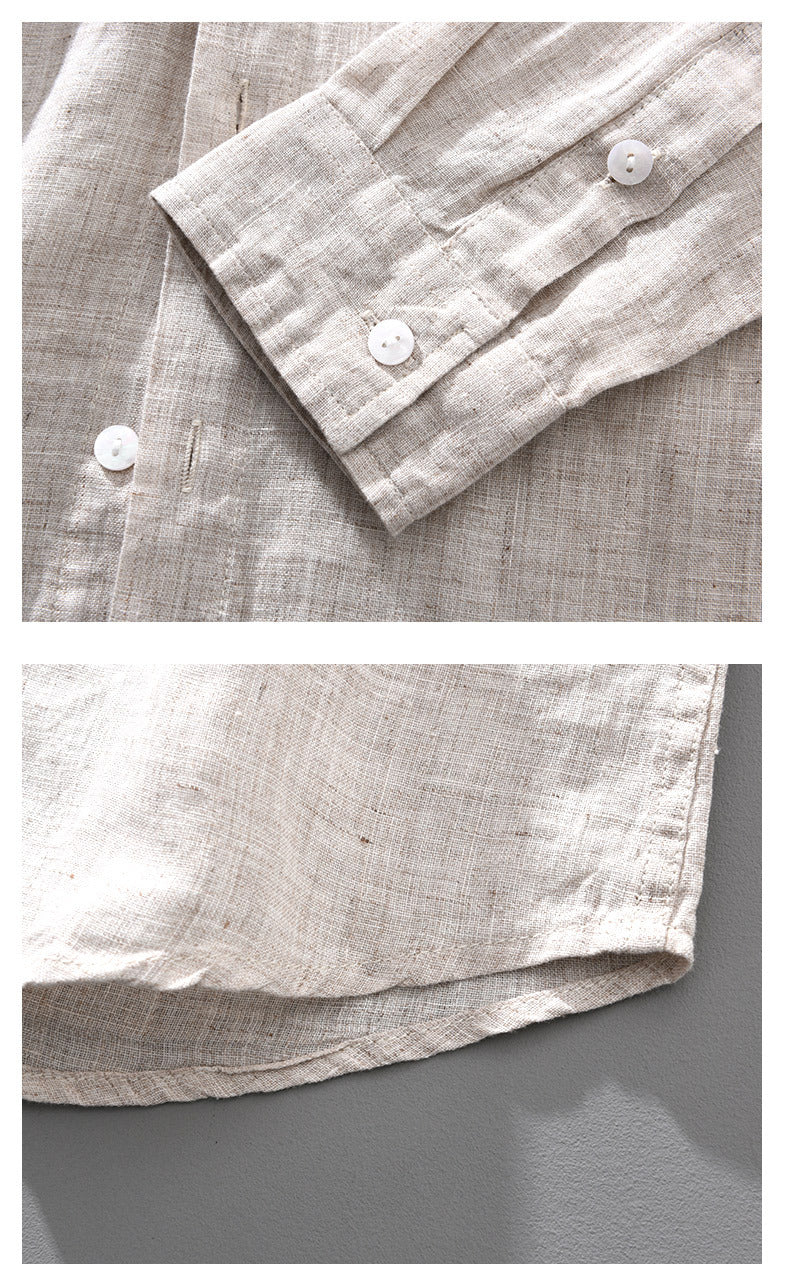Leinen-Shirt in Hellblau – locker geschnitten | LuxeStyle