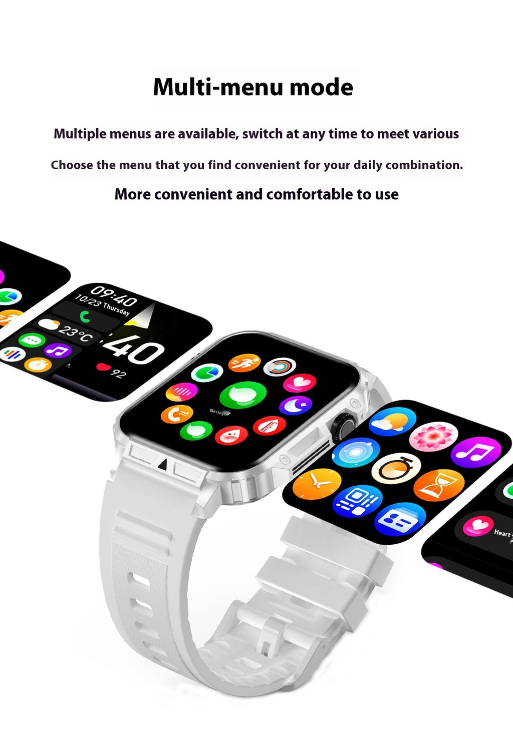 Smart-Armbanduhr mit Anruf- und Fitness-Funktionen