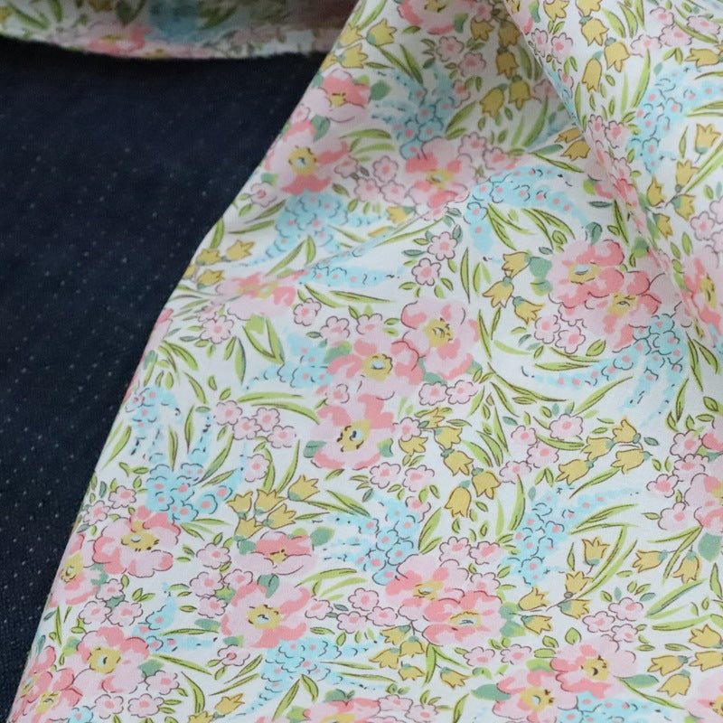 Kaschmir-Baumwollstoff mit Blumenprint – Bild 5 | LuxeStyle