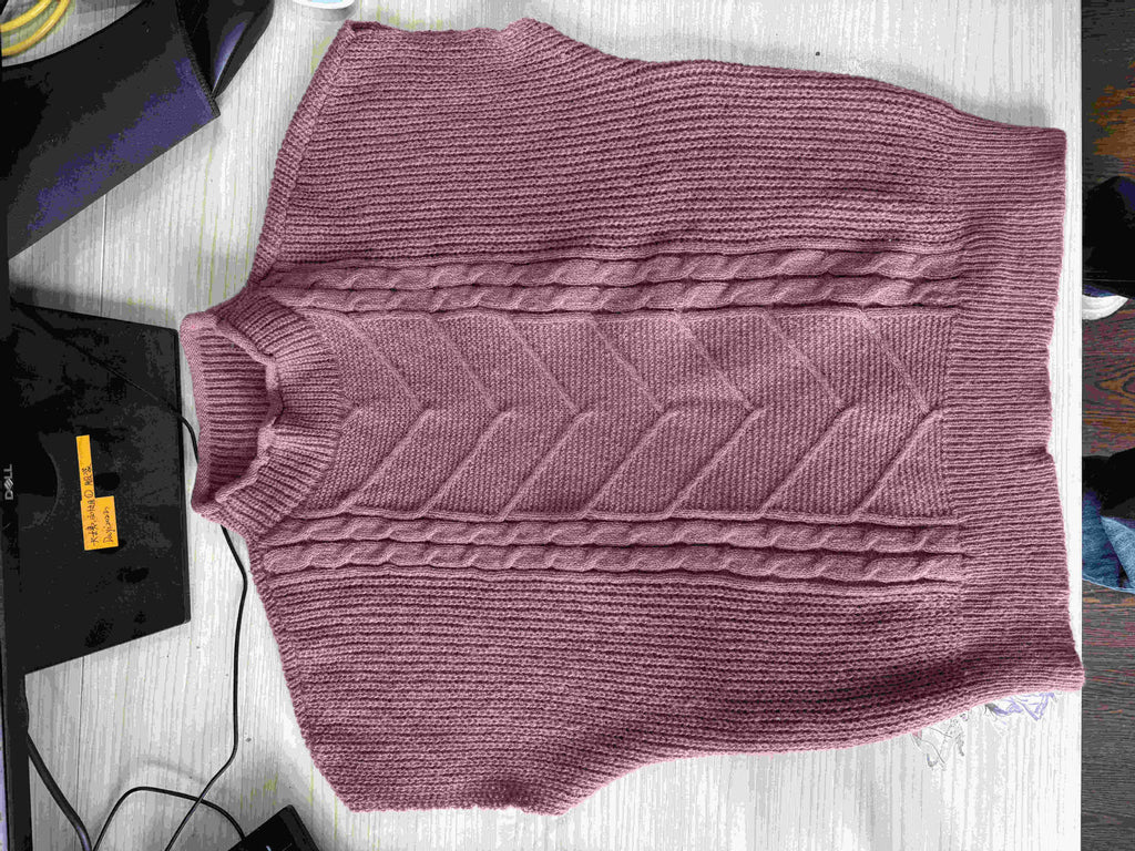 Rollkragen Strickweste für Damen