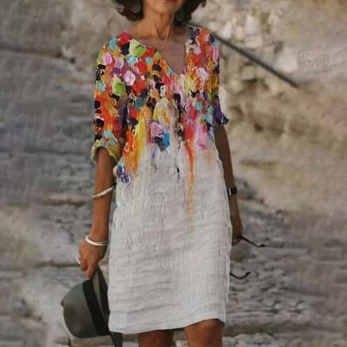 Damenmode-Lockerkleid Plus-Grösse