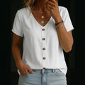 Elegantes Kurzarm-T-Shirt mit Rundhals