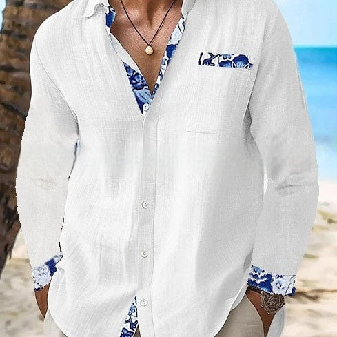 Poloshirt mit Rundhalsausschnitt, Langarm, Baumwollmix – Bild 2 | LuxeStyle