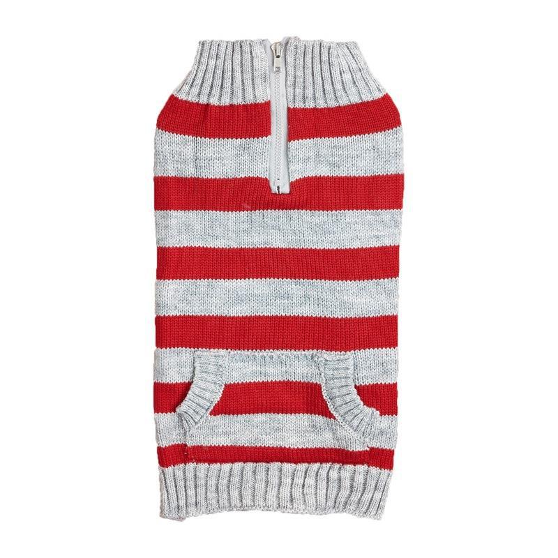 Acrylpullover mit horizontalem Reissverschluss für Hunde | LuxeStyle
