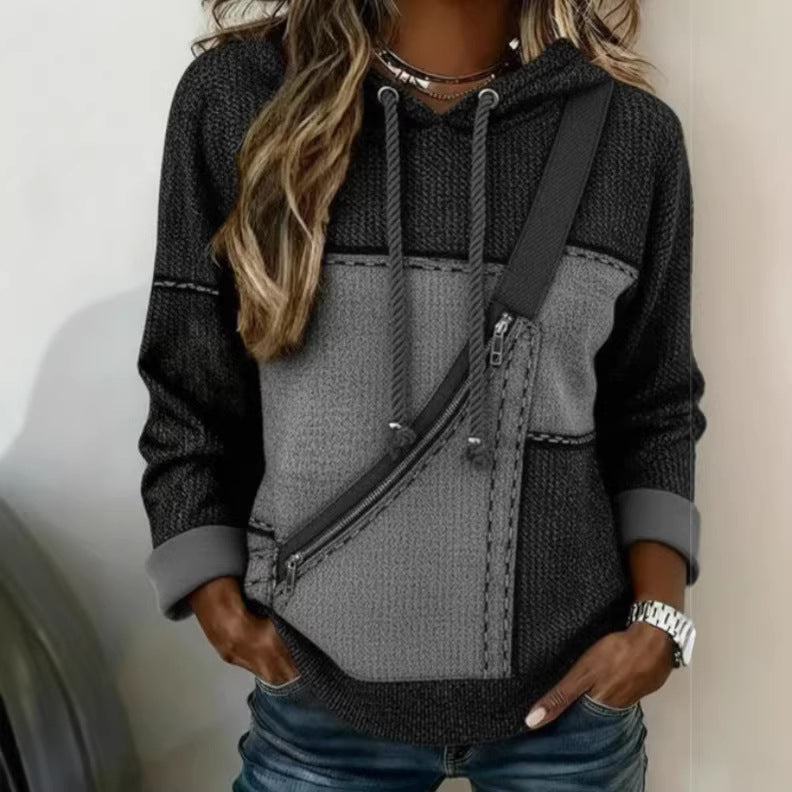 3D-Print Kapuzen-Sweatshirt für Damen
