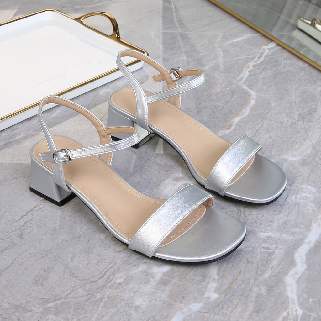 Riemchensandalen mit Chunky-Absatz