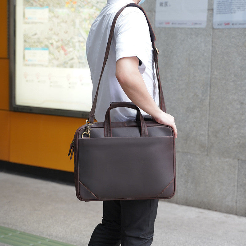 Retro Leder Businesstasche für Herren – Bild 6 | LuxeStyle