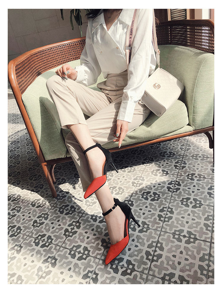 Faltbare High Heels aus Schafsleder