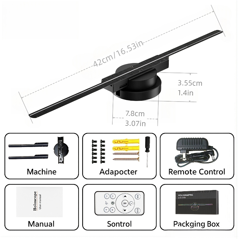 Wiilala 3D Hologramm Ventilator Display