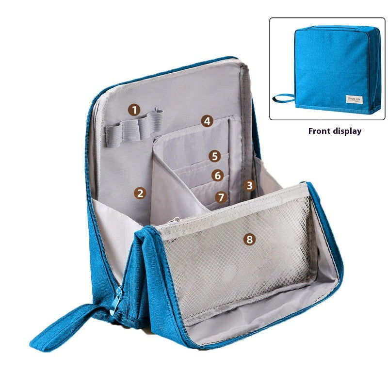Kosmetiktasche aus Cord – Grosses Fassungsvermögen – Bild 8 | LuxeStyle