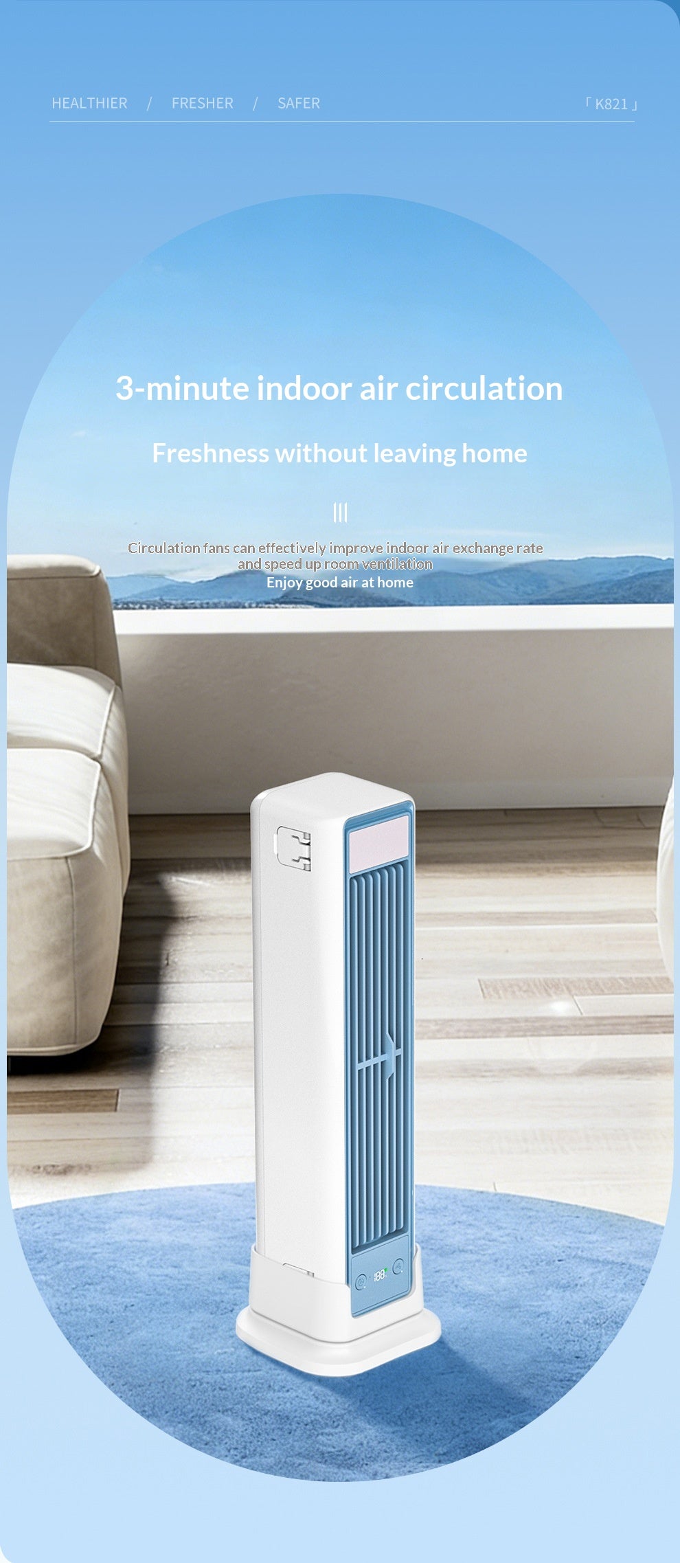 Turmventilator mit Fernbedienung