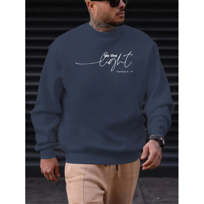 Herren Baumwoll-Sweatshirt mit Rundhals