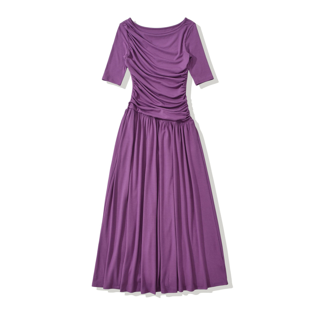 Elegantes Midi-Kleid mit Pleuron