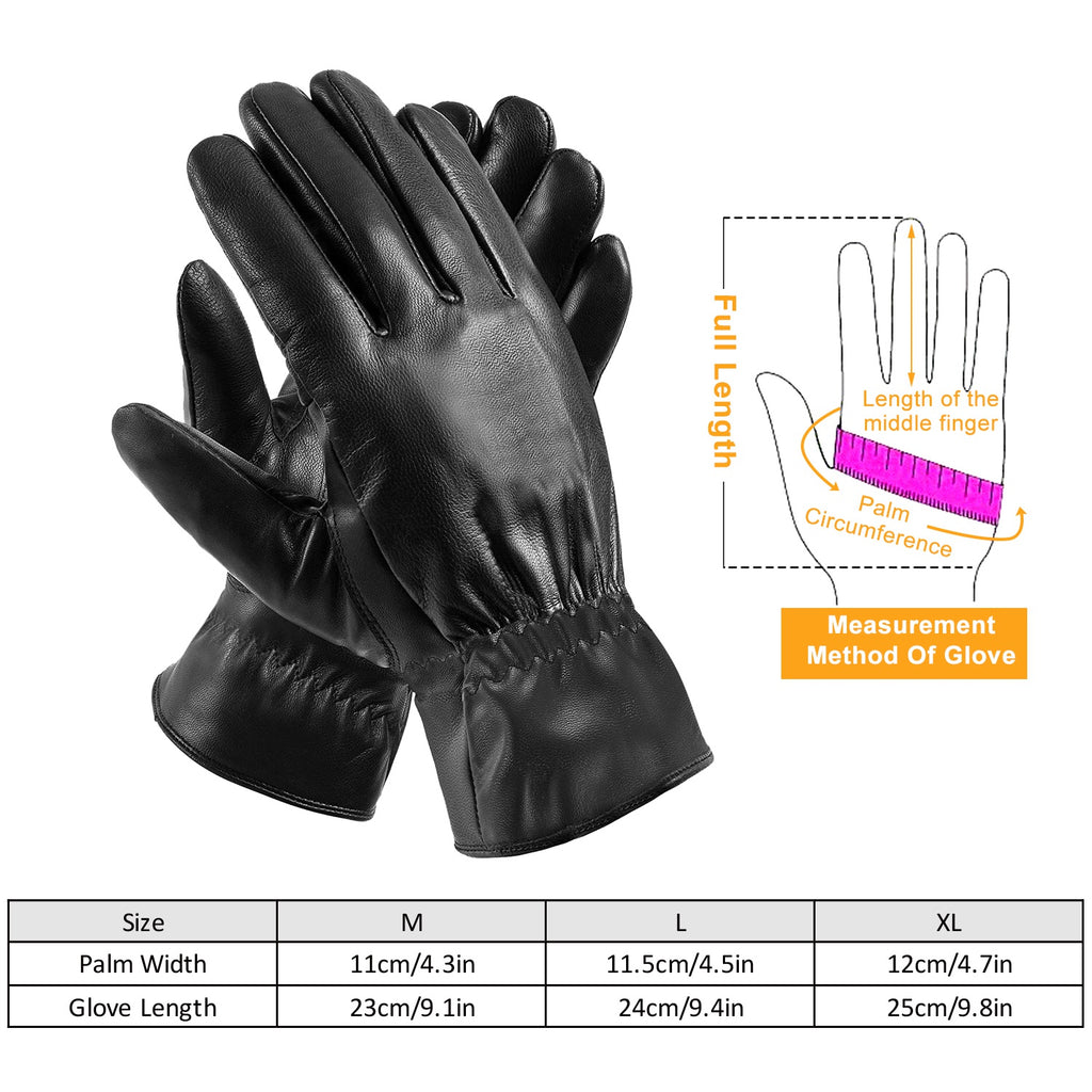 Unisex Lederhandschuhe Winter