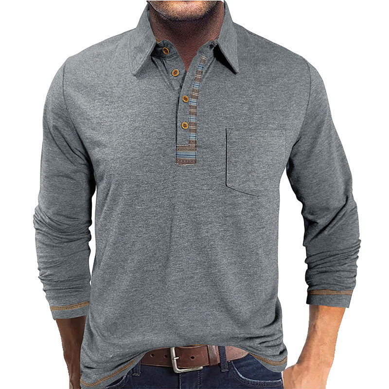 Herren Langarm Polohemd mit Button-down Kragen – Bild 2 | LuxeStyle