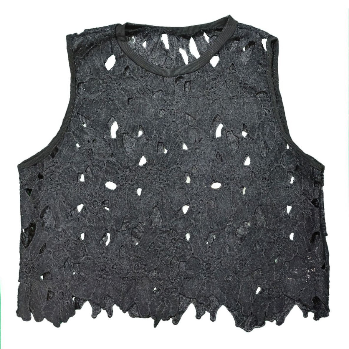 Ärmelloses Sommer-Tanktop mit Häkel-Detail