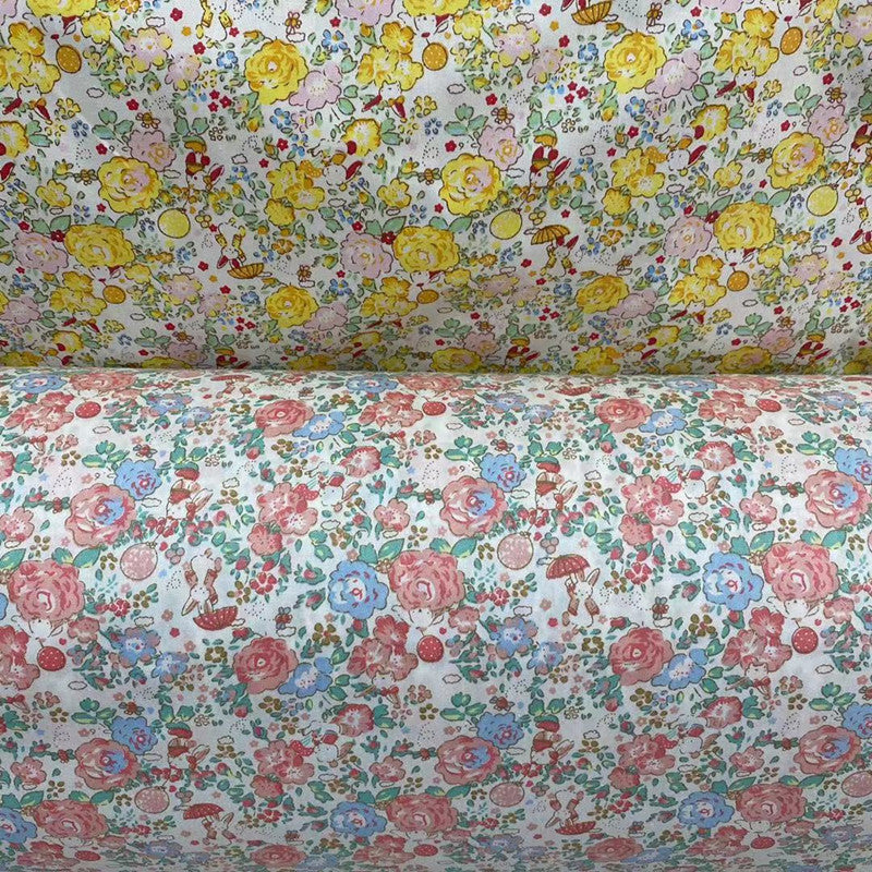 Blumen Twill Baumwollstoff für Kinder – Bild 2 | LuxeStyle