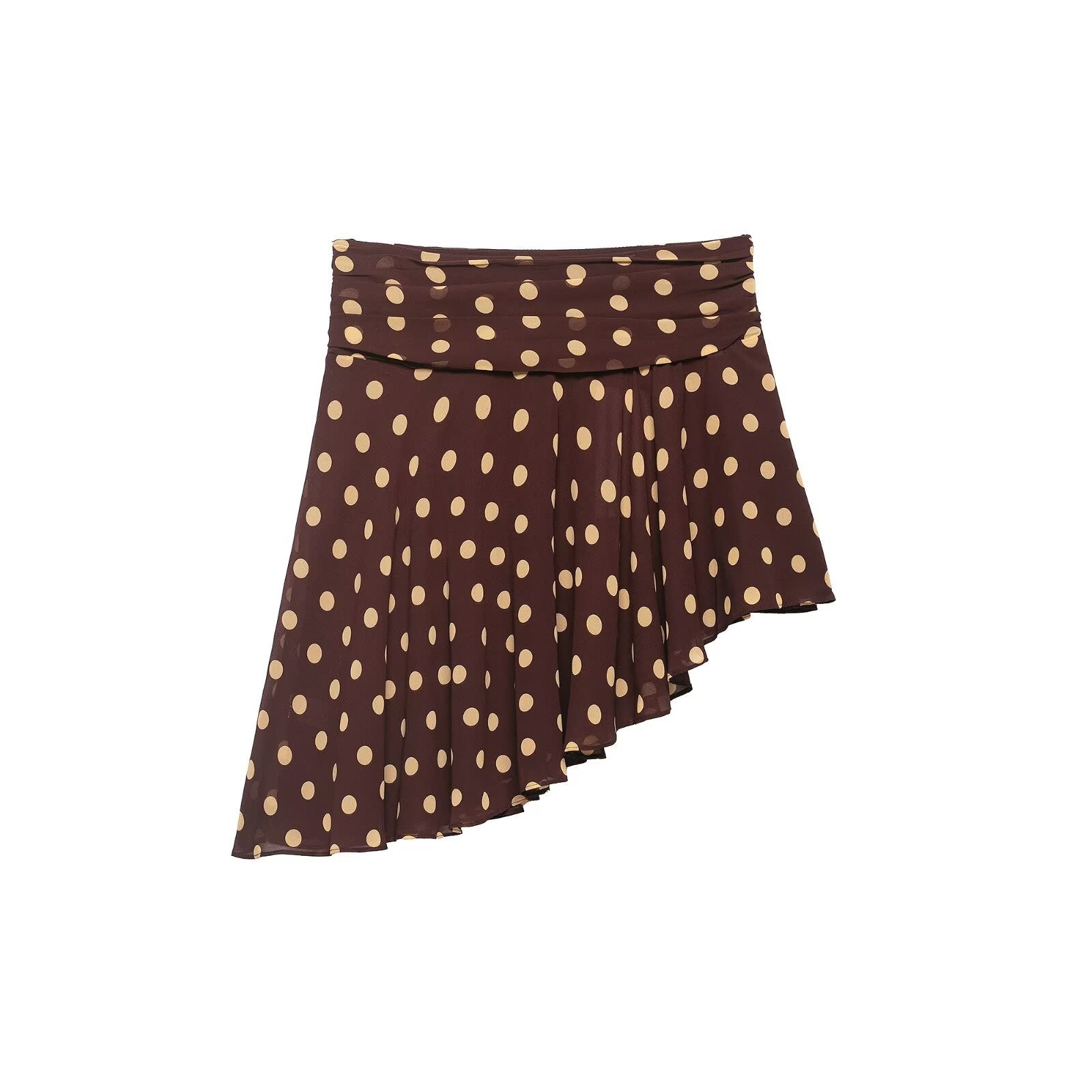 Asymmetrischer Polka-Dot A-Linien Rock