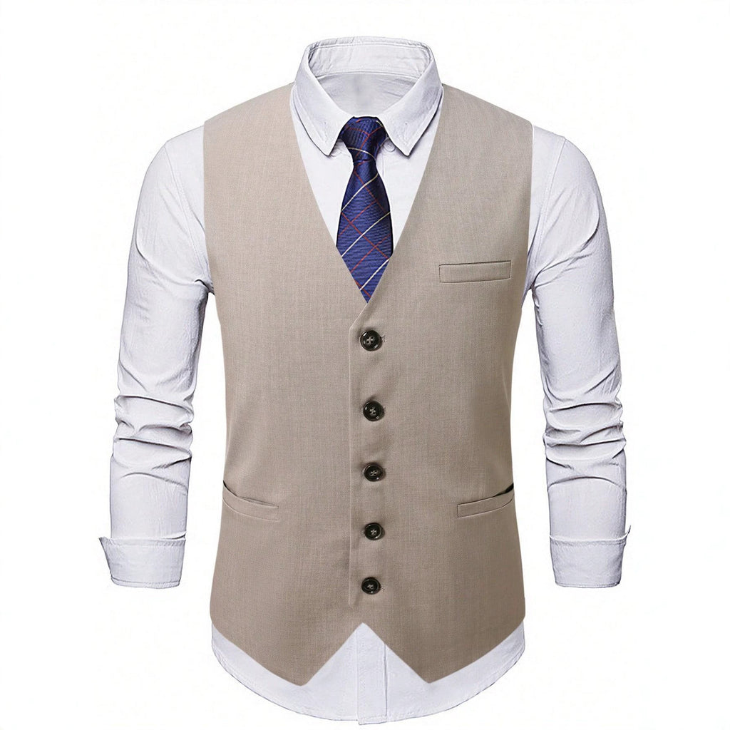 Herren Business-Weste mit V-Ausschnitt – Ansicht 5